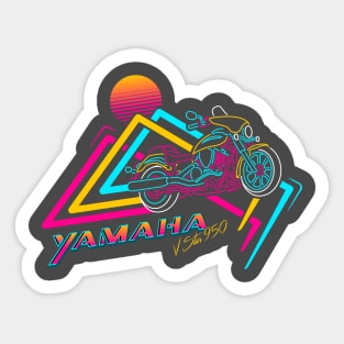 80s Neon Yamaha Motorcycle Sticker